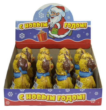 Изделие фигурное из кондитерской глазури ''НОВОГОДНИЙ МИКС'' 80ГР*8ШТ*6БЛ