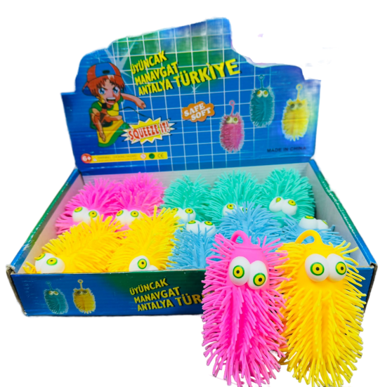 Игрушка антистресс мялка Лохматик 12 см со светом