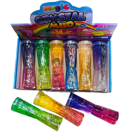 Cлайм  ''Горный хрусталь''двойной цвет + блеск 