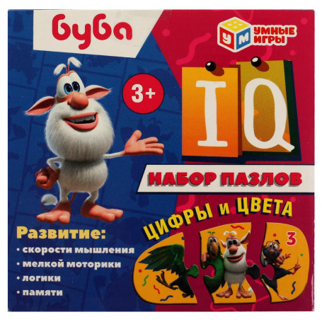 Набор IQ-пазлов Цифры и цвета. Буба Умные игры