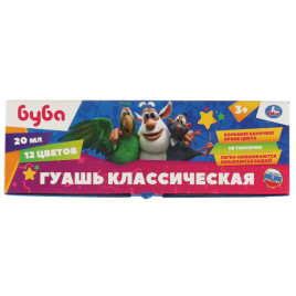 Гуашь Буба 12 цветов, 20 мл. Умка