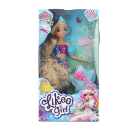 Кукла 30 см, руки и ноги сгиб, расческа LIKEE GIRL в кор.24шт