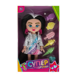 Кукла "Супер подружка" аксесс. 15 см